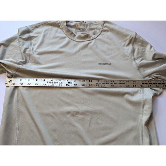 Patagonia Cream Long Sleeve Active Baselayer Long Sleeve Shirt Mens Medium M - Picture 7 of 11